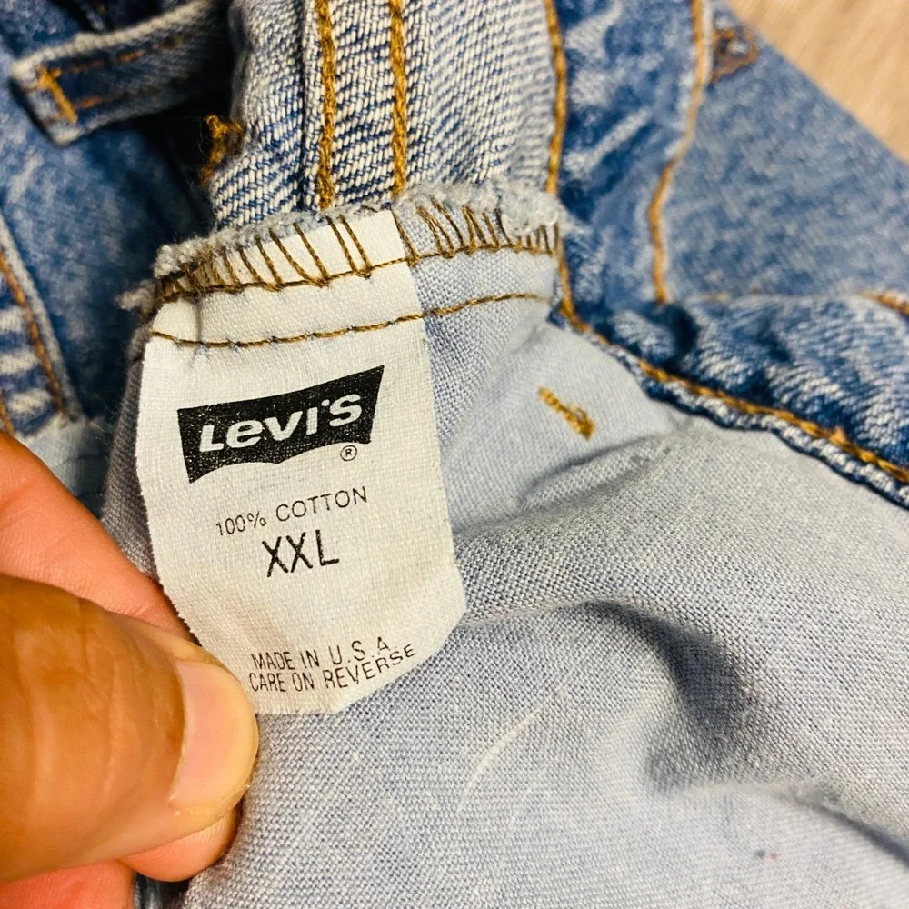 Vintage Levis Extremely Big Jean Baggy Wide Leg Light Wash Denim USA Mens 29x31